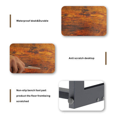 L-Shaped Black Computer Desk with Corner Workstation Table - DT-24612