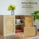 Wooden Storage Cupboard with Double Doors - Freestanding Storage Cabinet