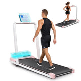 Folding Treadmill with Handrail – Adjustable Incline, 1–10 km/h Running Machine with LED Display & Phone Holder