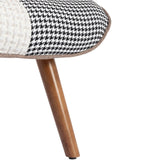 Lounge Chair with Footrest - Upholstered Armchair with Cushion, Multi Colour