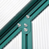 6x8 FT Polycarbonate Greenhouse with Raised Bed, Walk-in, Aluminium Frame