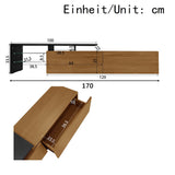 Modern TV Cabinet: Stylish, Elegant, Practical Storage with Glass Shelves, LED Lighting - Black and Wood Look