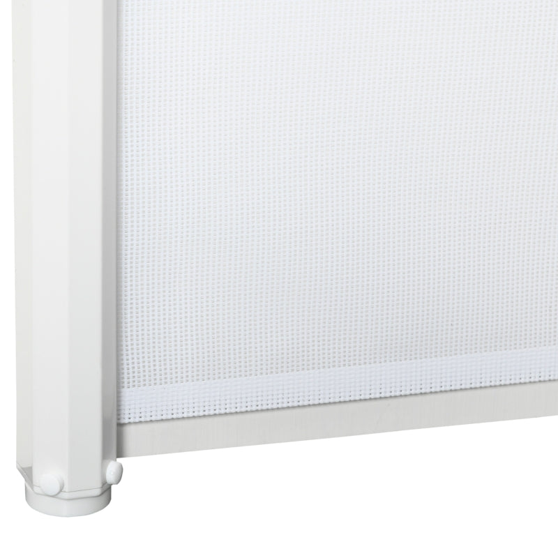 Retractable Stair Gate, Dog Pet Barrier for Doorway, Staircase, Hallway - White