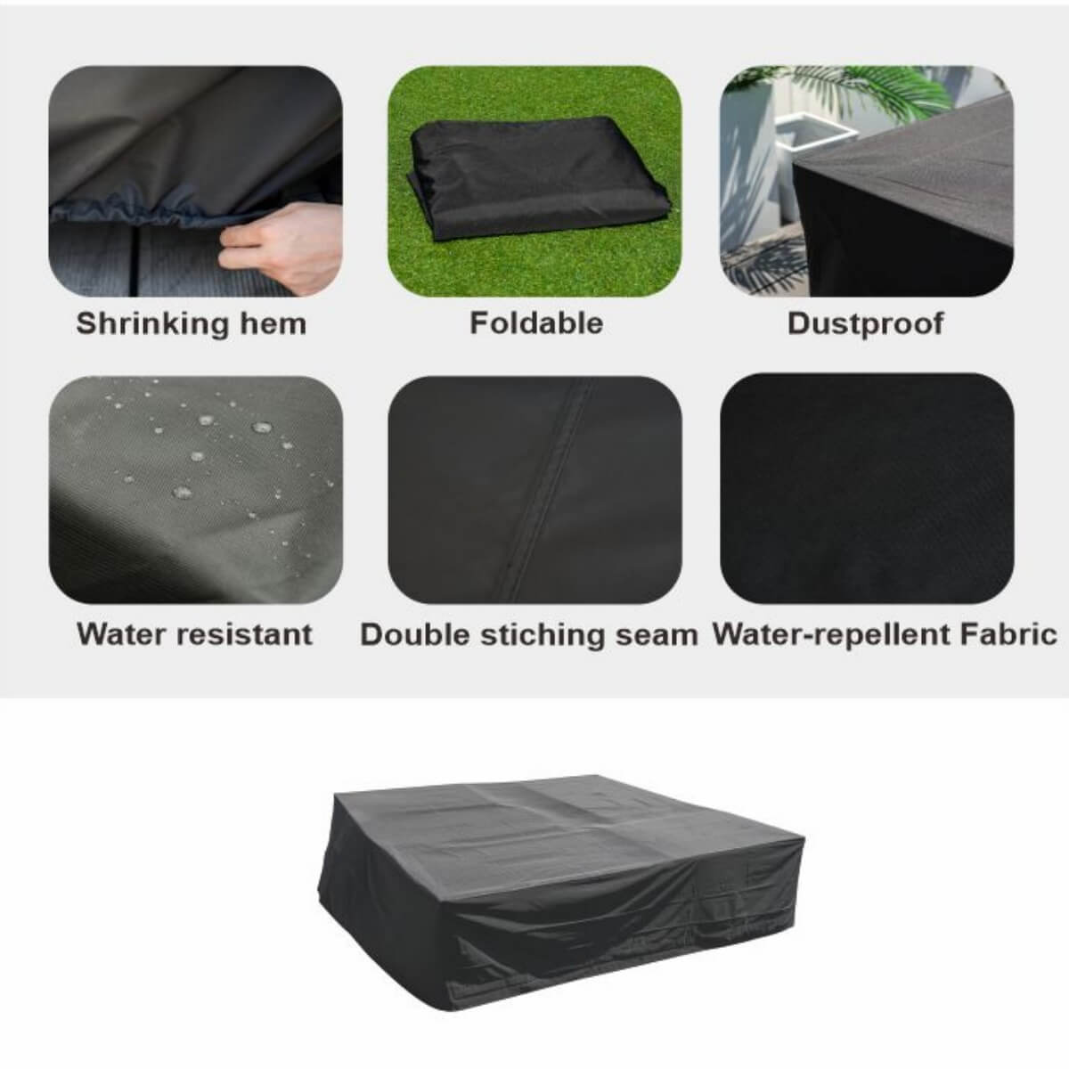 Waterproof Garden Furniture Cover - Heavy Duty Outdoor Patio Cover, All Season Protection