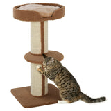 Cat Tower Scratching Posts Tree, 91cm Activity Centre, Brown