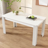 4-Seater Dining Table – White MDF Rectangular Table for Kitchen, Dining Room or Café