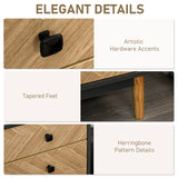 Chest of Drawers, 5-Drawer Storage Cabinet with Metal Handles