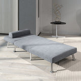 Single Sleeper Chair - Velvet-Feel Grey