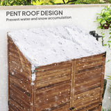 Two-Tier Wooden Garden Shed 59 x 103.5 cm - Brown