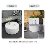 White Waterproof Outdoor Coffee Table - PAT-2462TA