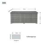 Medium Outdoor Rectangular Woven Rattan Storage Box - PA-3256M