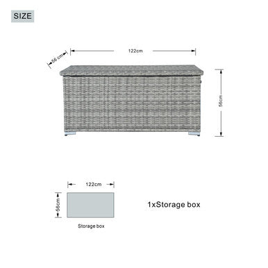 Small Outdoor Iron Frame Waterproof Rattan Storage Box - PA-3256S