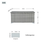 Small Outdoor Iron Frame Waterproof Rattan Storage Box - PA-3256S