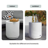 White Waterproof Outdoor Side Table - PAT-2462ST