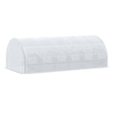 Polytunnel Greenhouse, 6 x 3 x 2 m Walk-in Grow House Tent with Steel Frame, White