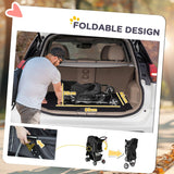 Pet Stroller with Zipper, 3 Wheel Removable & Washable Bottom Pad, Charcoal Grey