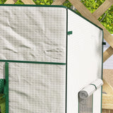 Walk-in Outdoor Greenhouse, PE Cover, White