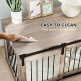PawHut Dog Crate Furniture with Removable Cushion - Brown