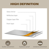 Decorative Wall Mirror 61cm Round Modern for Bedroom Living Room Bathroom, Black