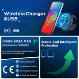 Upholstered Double Bed with Wireless Charging, Hydraulic Storage, 4FT6 Bed Frame, Linen Fabric, Natural