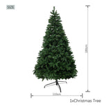 Artificial Christmas Tree with Colour LED Lights ¨C Realistic PVC Xmas Tree, Pre-Lit, 6ft & 7ft, Metal Stand