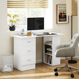 Computer Desk with Storage – Writing Desk with Drawers & Shelves for Home Office