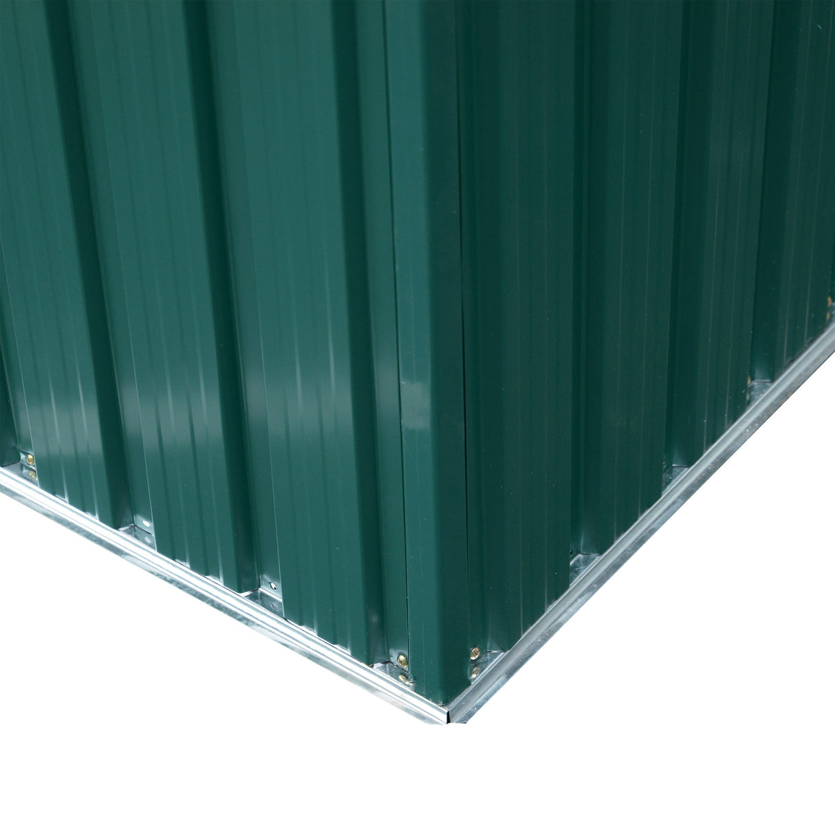 Metal Shed 8.5 x 4ft, Lightsky Panels, Double Doors, Green