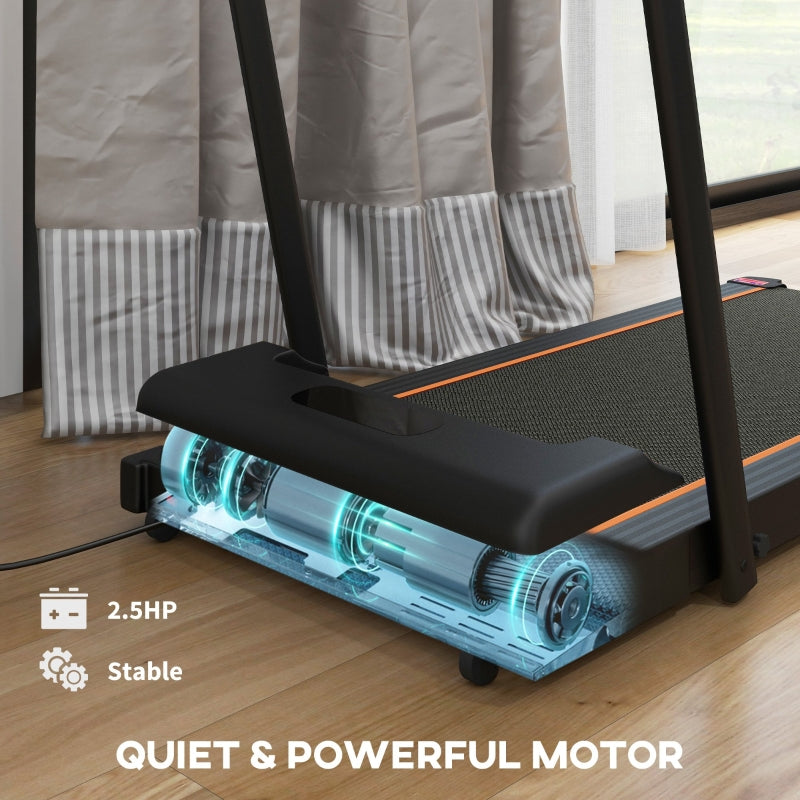 SPORTNOW Walking Pad 2.5HP Folding Treadmill, Orange