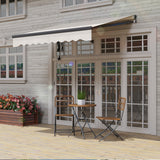 Electric Awning 2.5 x 2m, Remote Control Retractable UV30+ Sun Shade, Aluminium Beige