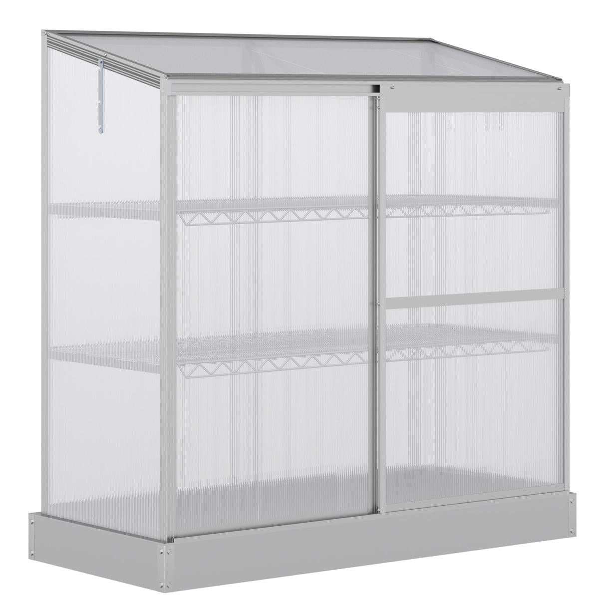 3 Tier Greenhouse, Outdoor Cold Frame Plant Flower Growth, Transparent Polycarbonate