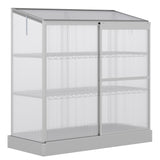 3 Tier Greenhouse, Outdoor Cold Frame Plant Flower Growth, Transparent Polycarbonate