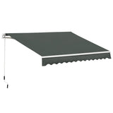 Manual Awning Canopy Retractable Sun Shade Shelter, 3.5M x 2.5M, for Garden Patio