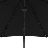 Solar LED Cantilever Parasol 3m - Black