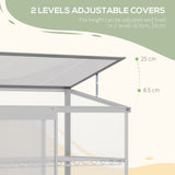 3 Tier Greenhouse, Outdoor Cold Frame Plant Flower Growth, Transparent Polycarbonate