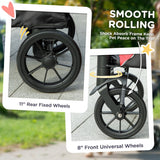 PawHut Pet Stroller for Large Dogs, Easy Folding, 4 Wheels, Black