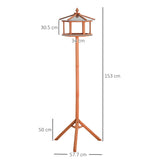 Wooden Bird Table Garden Feeding Station, 153cm