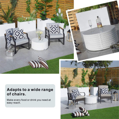 White Waterproof Outdoor Coffee Table - PAT-2462TA