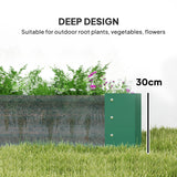 Open Planter, 180 x 90cm Galvanised Steel - Green
