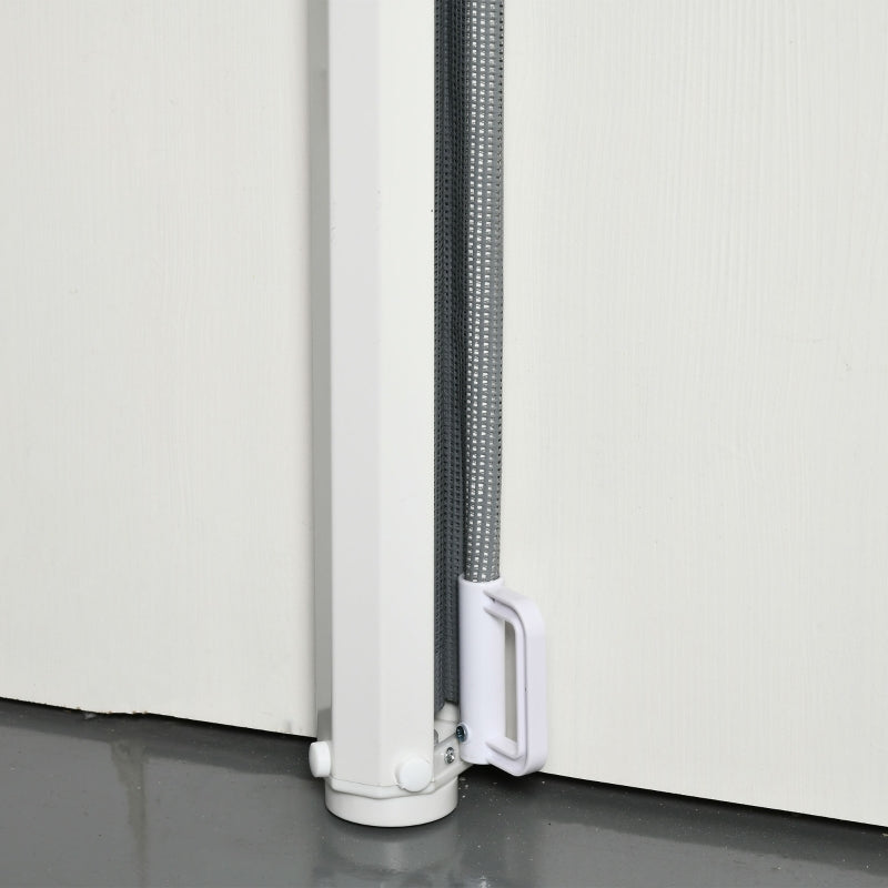 Retractable Stair Gate for Dogs, Mesh Safety Extends 115cm - Grey