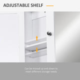 Kleankin Wall-mounted Bathroom Cabinet Mirror Door Organiser Storage Shelves White