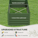 Raised Beds for Garden, 180 x 90 x 59 cm, Galvanised Steel Green