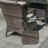 4-Seater Patio Dining Set with Round Table and Parma Chairs - PAD-1709-SET