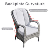 4-Seater Patio Dining Set with Round Table and Parma Chairs - PAD-1709-SET