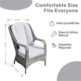 4-Seater Patio Dining Set with Round Table and Parma Chairs - PAD-1709-SET