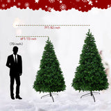 Realistic Full Green Artificial Christmas Tree - Premium PVC Xmas Tree for Indoor Home & Festive Decoration, 6ft/7ft