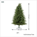 Realistic PE & PVC Artificial Christmas Tree - Full Mixed-Foliage Xmas Tree for a Lush Festive Look, 7ft/8ft/9ft