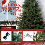 Realistic PE & PVC Artificial Christmas Tree - Full Mixed-Foliage Xmas Tree for a Lush Festive Look, 7ft/8ft/9ft