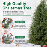 Realistic PE & PVC Artificial Christmas Tree - Full Mixed-Foliage Xmas Tree for a Lush Festive Look, 7ft/8ft/9ft