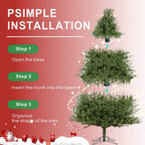 Realistic PE & PVC Artificial Christmas Tree - Full Mixed-Foliage Xmas Tree for a Lush Festive Look, 7ft/8ft/9ft
