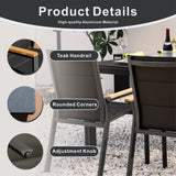ARVE 4-Seater Aluminum Dining Set (Ceramic Glass Table)
